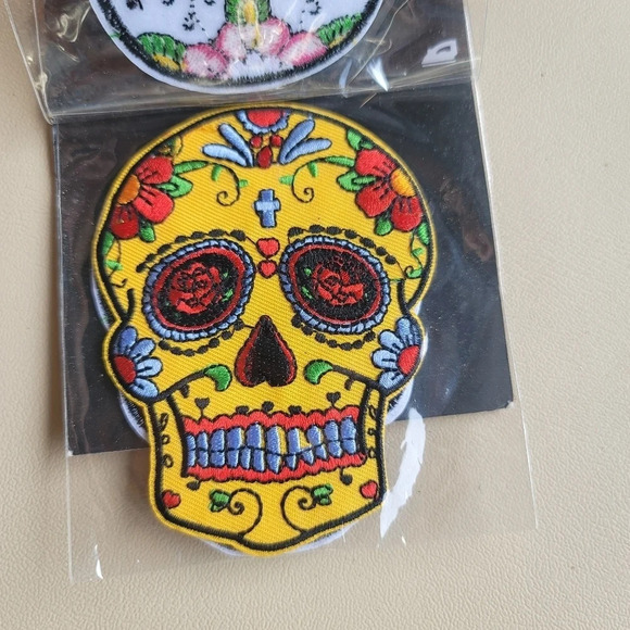 NWT HILDIE & JO Iron On Sew PATCH APPLIQUE Pack Of 5 Skull - Picture 5 of 11
